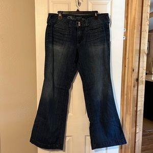 Ariat Women’s Trouser Mid Rise Stretch Ella Wide Leg Jean - 33R